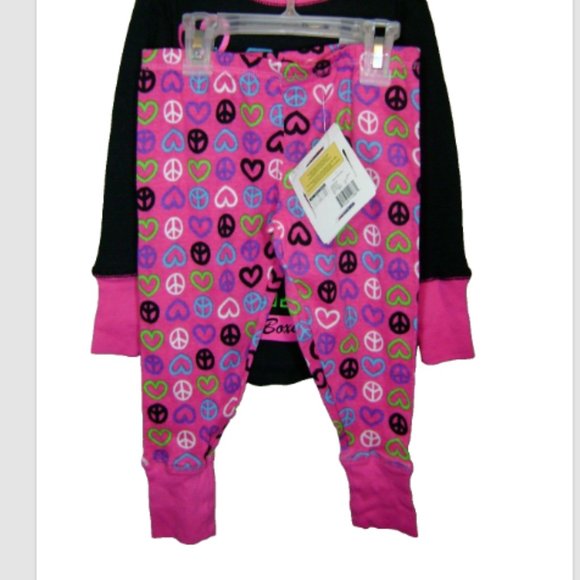 NWT Joe Boxer Girls 2-PCs Pajamas Set LOVE 2 DREAM Love Peace Snugly PJ … - Picture 3 of 3